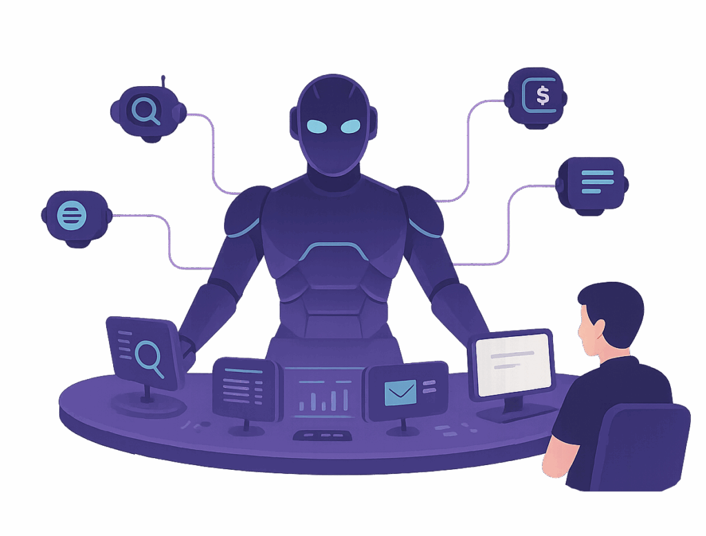 AI-powered job search interface showing personalized job matching and resume generation